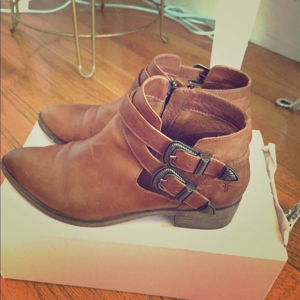 Frye Leather Western Booties
